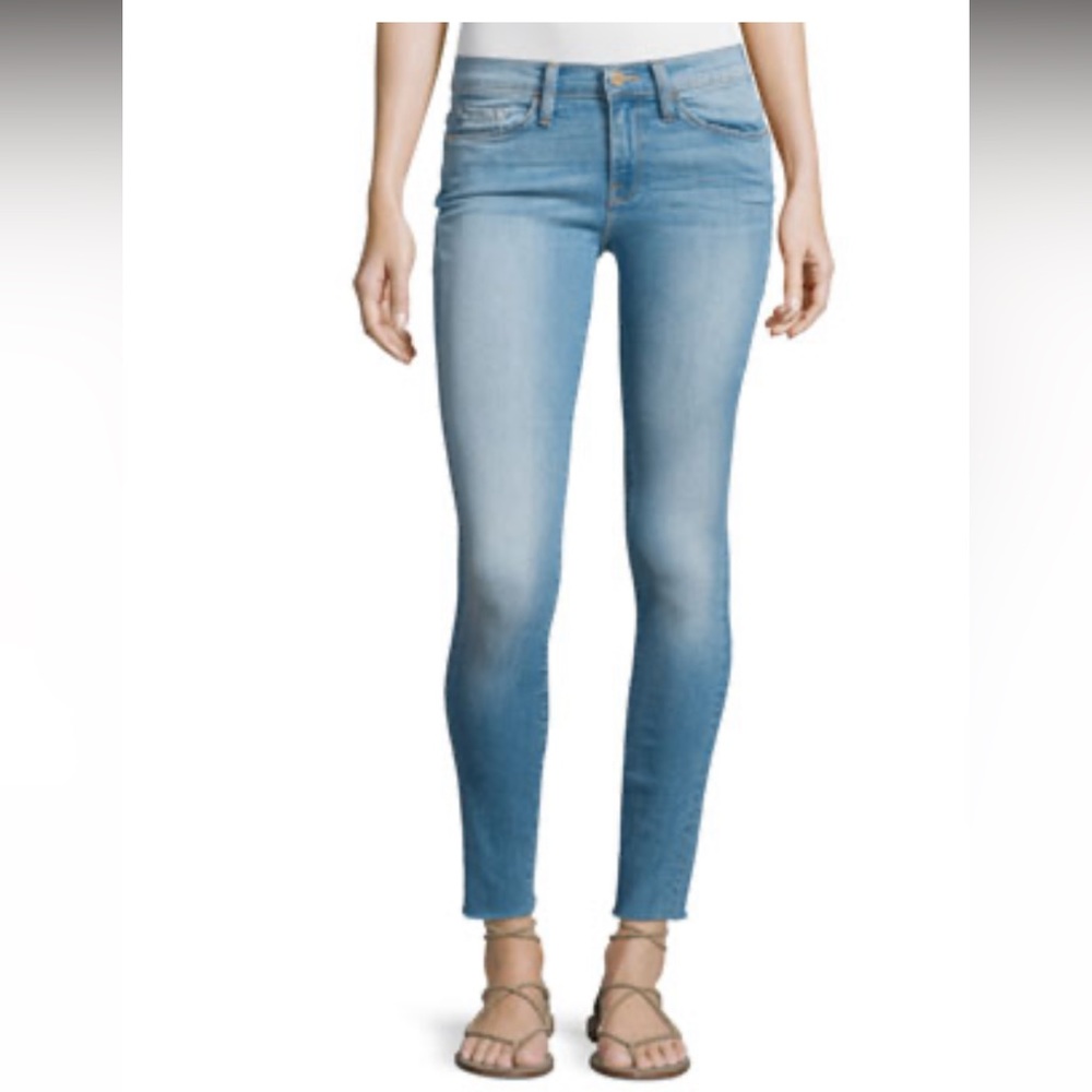 Frame Le Skinny De Jeanne Ankle Jeans, Mira Vista t Blue mid rise Women's 25